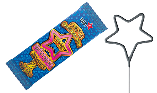  Бенгальские свечи фигурные 2 шт "Звездочка"  в Ишиме